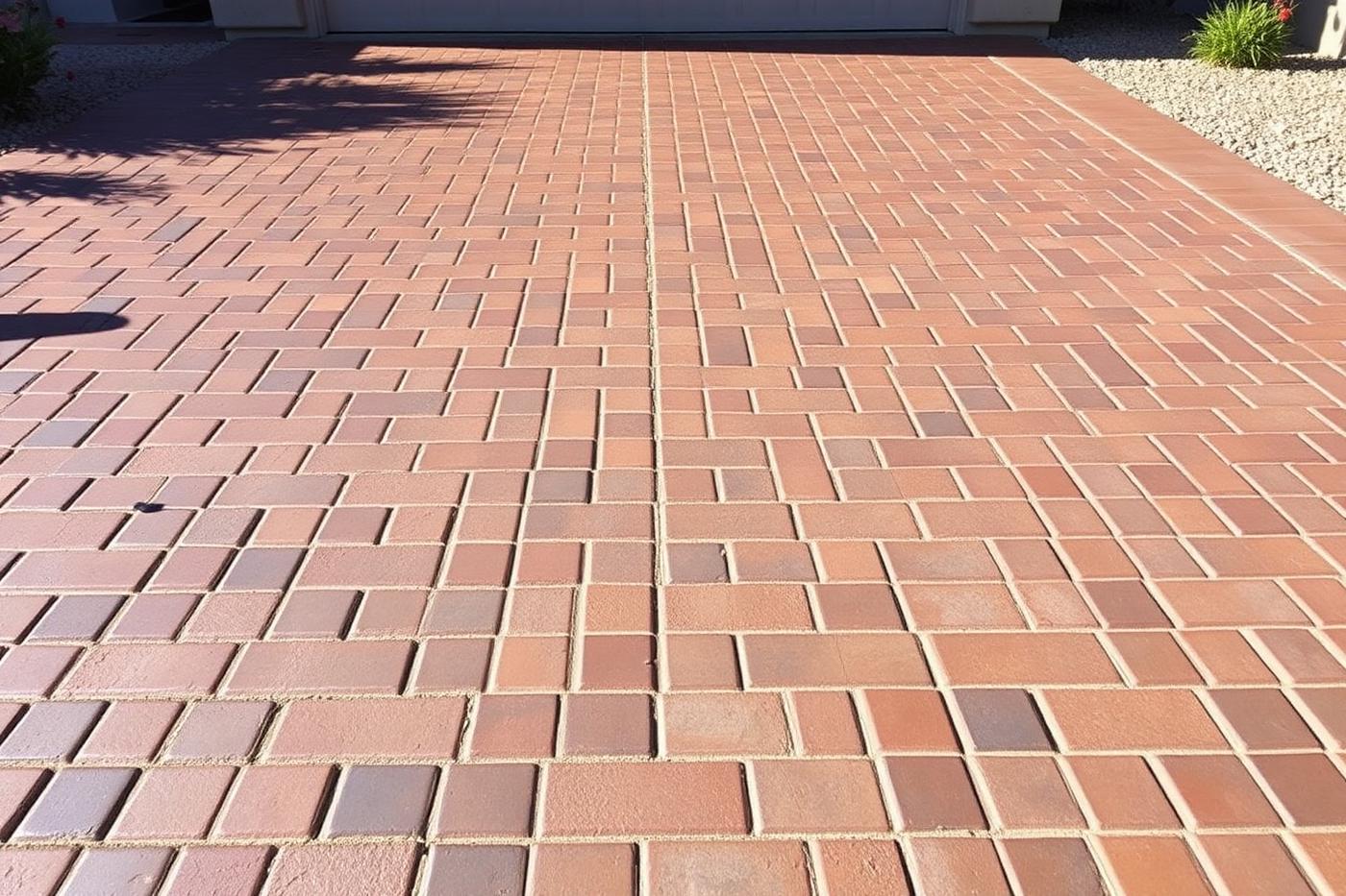 Sealed paver driveway with enriched color in Phoenix AZ